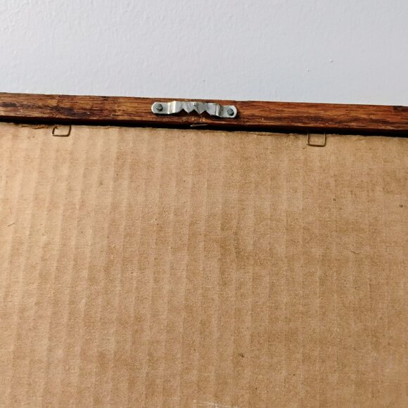 Vintage Original Oil Painting Harbor Scene & Boats Wood Frame Signed Bloom 21x17 - Picture 7 of 8